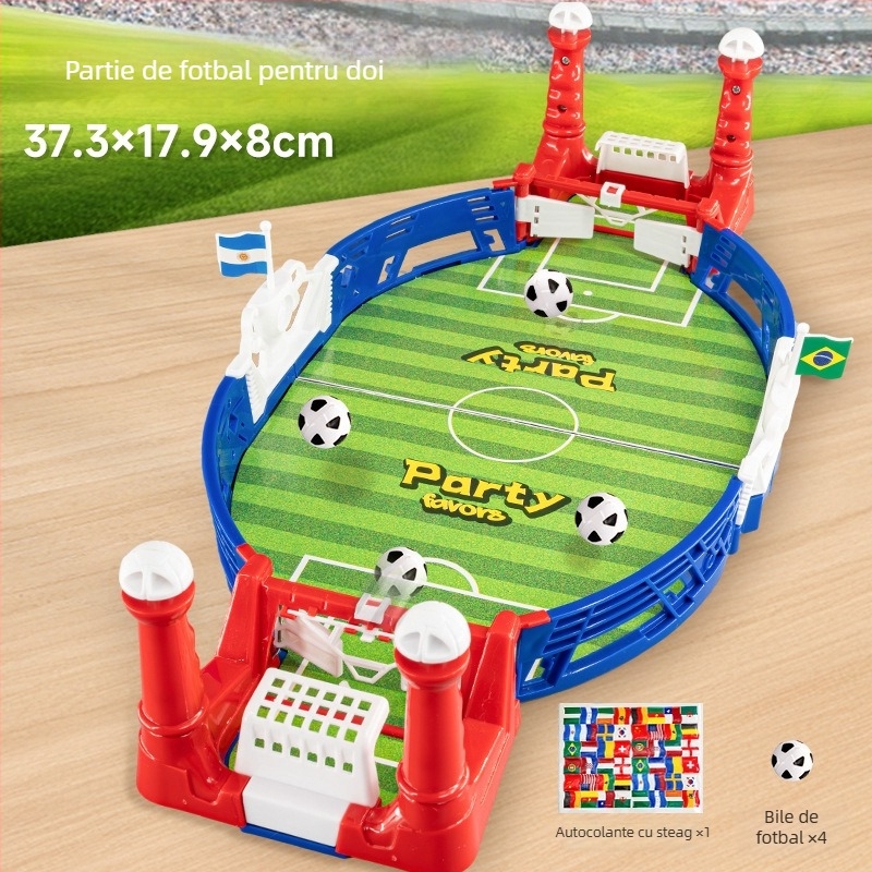 Hengyue joc de fotbal pe masă pentru doi – joc de societate cu interacțiune în familie, dezvoltă coordonarea mână-ochi, pentru copii 4–6 ani.
