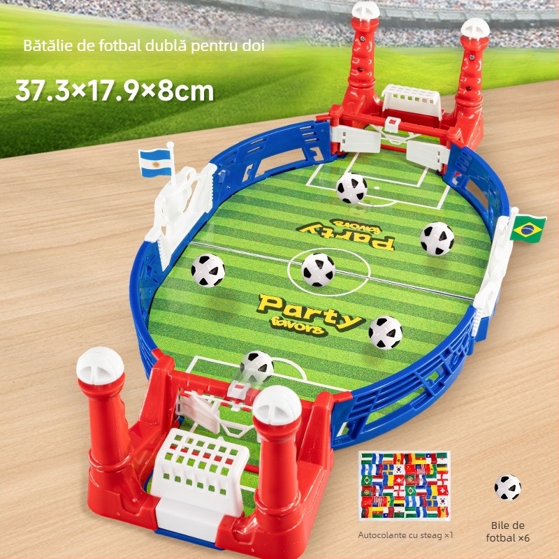 Hengyue joc de fotbal pe masă pentru doi – joc de societate cu interacțiune în familie, dezvoltă coordonarea mână-ochi, pentru copii 4–6 ani.