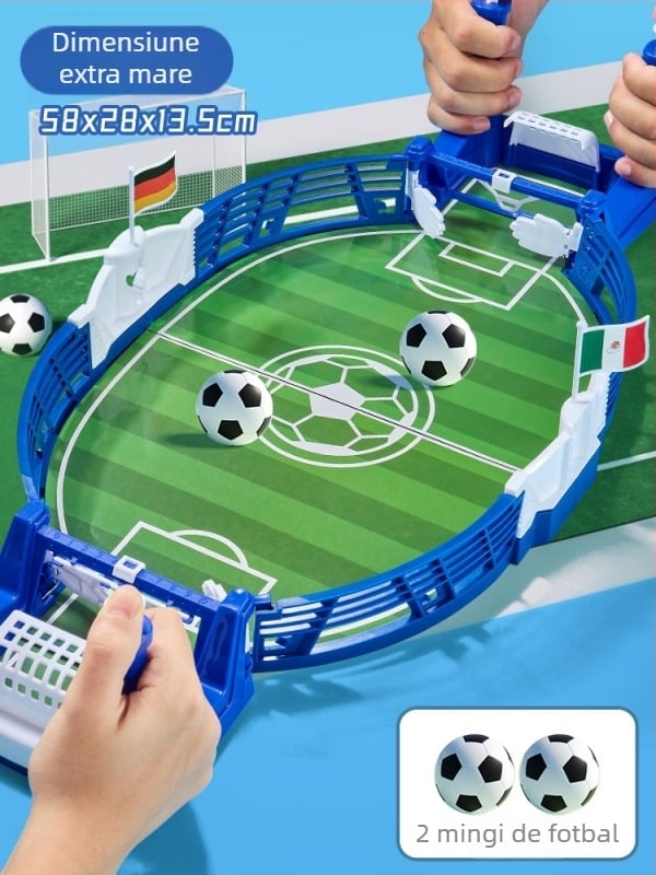 Joc de fotbal pe masă pentru doi jucători - construcție din plastic, duel pentru doi jucători, vârsta 4–14 ani