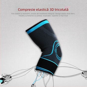 Protecții pentru coate din nylon cu curele tricotate, protecție tactică pentru sporturi