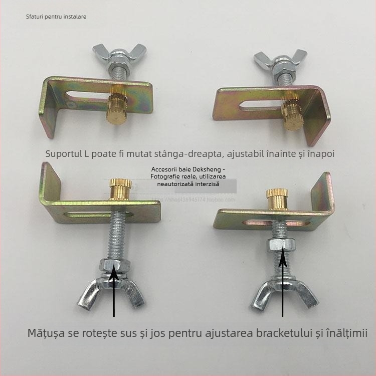 Șuruburi pentru montaj chiuvetă sub blat, aliaj zinc, montaj direct, accesorii de fixare chiuvetă, stil modern minimalist
