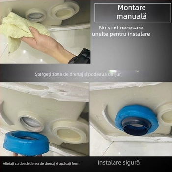 Etanșare universală pentru flanșa toaletei, din cauciuc, stil modern minimalist