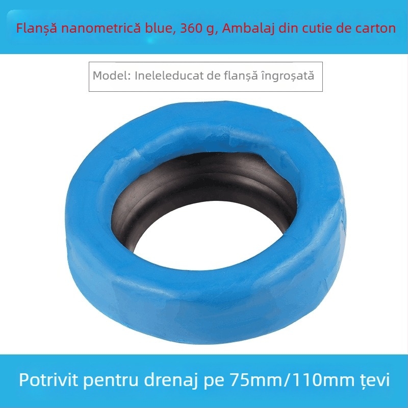 Etanșare universală pentru flanșa toaletei, din cauciuc, stil modern minimalist