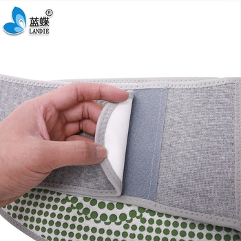 Centură de protecție talie, tricot poliester-elastan, burete de ghimbir, cărbune de bambus, închidere Velcro