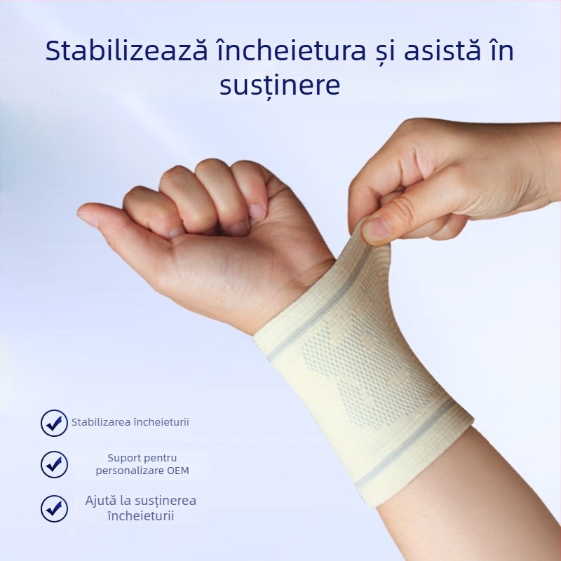 Manșetă din nailon respirant, protecție a încheieturii, pentru baschet, tenis de masă, badminton, alergare