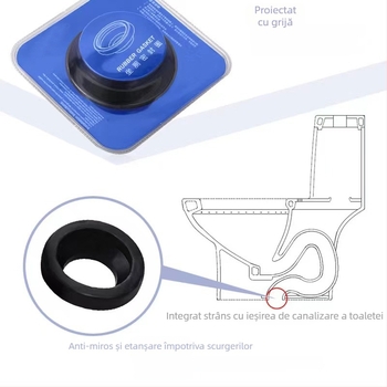 Inel de etanșare pentru flanșă de toaletă – control al mirosurilor, etanș la scurgeri, gata de montaj, stil modern simplu