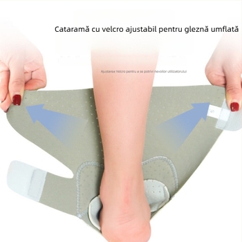 Orteză de gleznă din neopren, respirabilă, cu susținere reglabilă și ajutor de reabilitare; potrivită pentru fotbal, alergare, ciclism și drumeții.