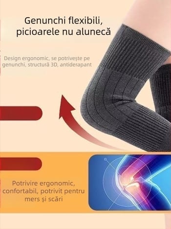 Genunchiere pentru sport – design extins, material principal burete, nylon, protecție genunchi, încălzire 16 ore