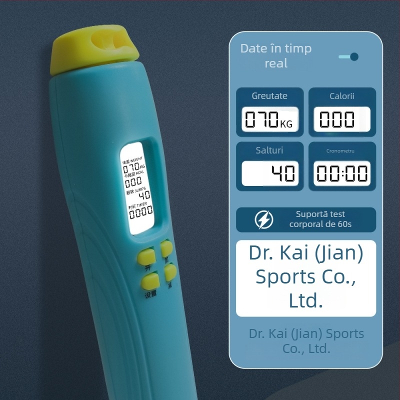 Bosskay sfoară de sărit fără fir – inteligentă, reglabilă, cu numărător, pentru elevi și adulți; corp ABS, specificația 2.8, fitness și sport