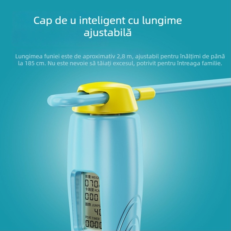 Bosskay sfoară de sărit fără fir – inteligentă, reglabilă, cu numărător, pentru elevi și adulți; corp ABS, specificația 2.8, fitness și sport