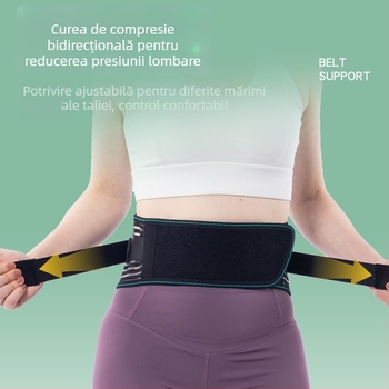 Banda lombară respirabilă, suport pentru talie, unisex, pentru alergare și fitness