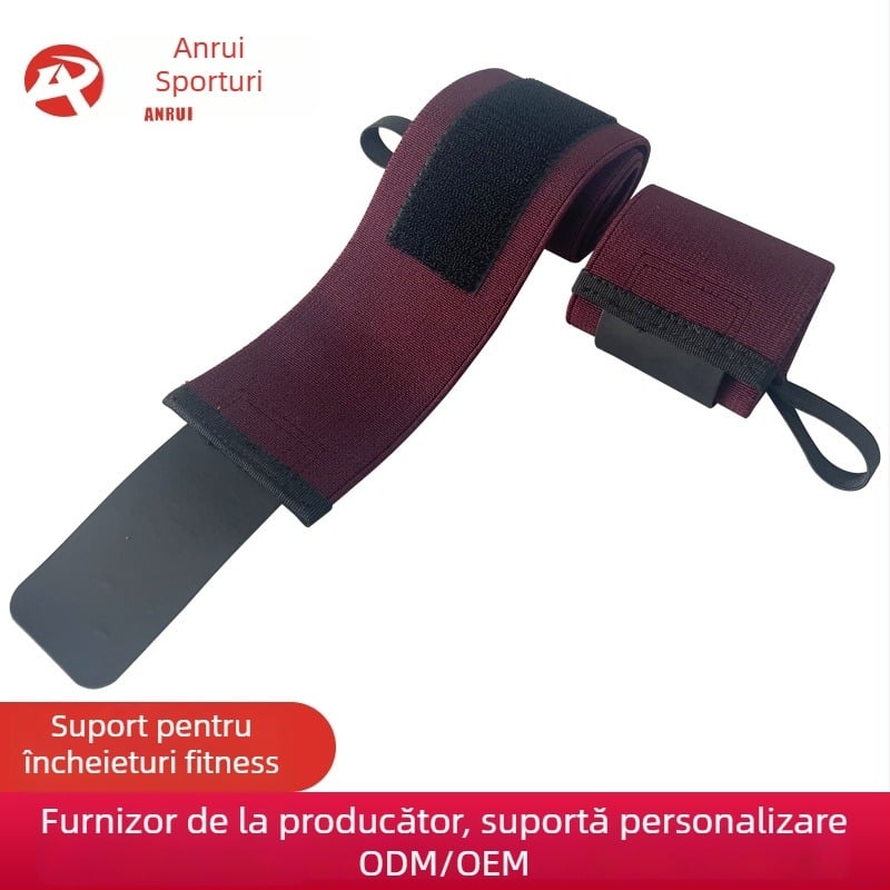Wrist wrap pentru haltere – amestec bumbac + latex-satin, protecție încheietură, bandă pentru încheietură, pentru adulți