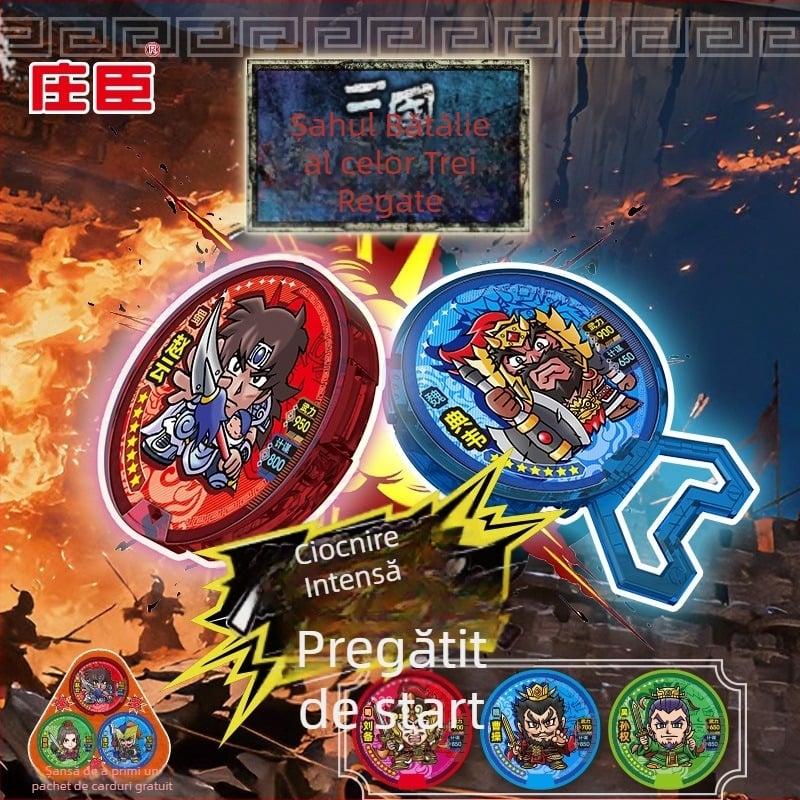 Joc de societate cu cărți — Trei Regate, pentru familie, 7–14 ani, stimulează comunicarea părinte-copil, aventură educativă, ambalat într-o pungă