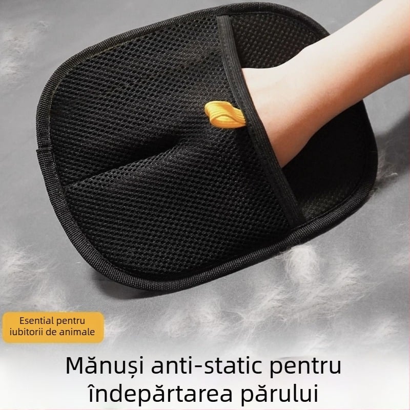 Mănuși pentru îndepărtarea părului de animale – Muxing, pentru pisici și câini, MX-CMS, fibră de poliester și țesătură plasă