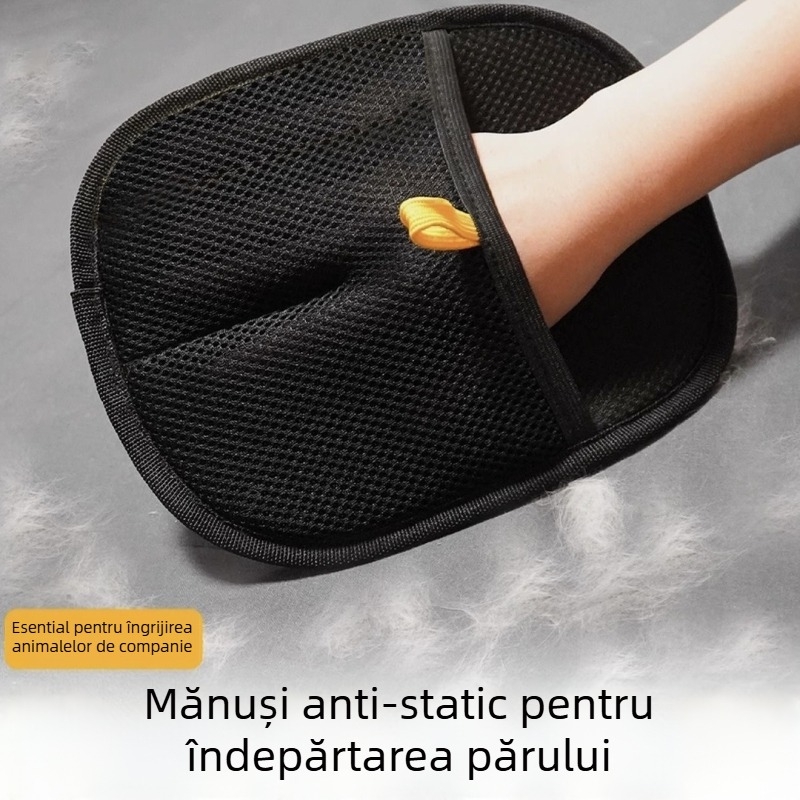 Mănuși pentru îndepărtarea părului de animale – Muxing, pentru pisici și câini, MX-CMS, fibră de poliester și țesătură plasă