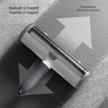 Înlăturător de păr pentru pisici și câini, cu adsorbție electrostatică, din ABS plastic și țesătură de poliester