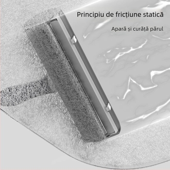 Înlăturător de păr pentru pisici și câini, cu adsorbție electrostatică, din ABS plastic și țesătură de poliester