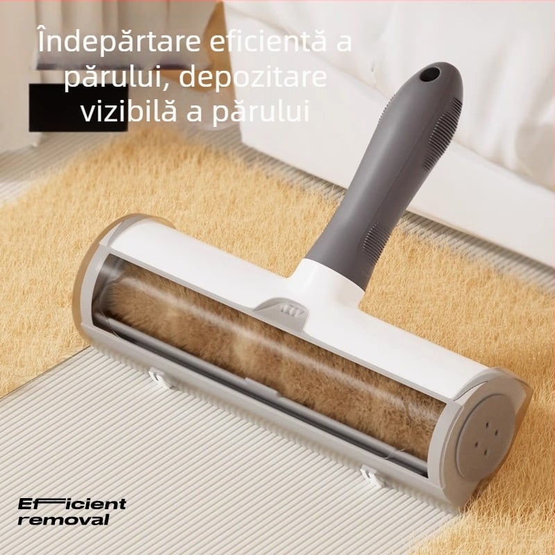 Înlăturător de păr pentru pisici și câini, cu adsorbție electrostatică, din ABS plastic și țesătură de poliester