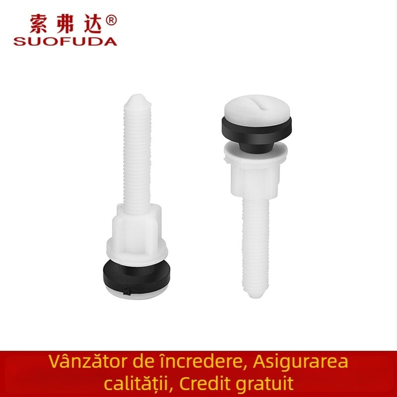 Șuruburi pentru vana de drenaj a rezervorului de toaletă — Material PP, brand Sauverda, OEM logo, accesorii pentru rezervorul de apă