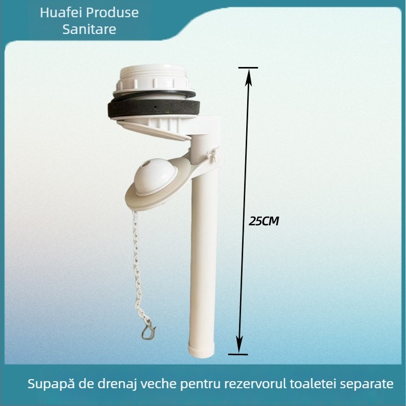 Accesorii pentru rezervorul de toaletă – design vintage split, supapă de alimentare cu bilă universală, supapă de scurgere și întrerupător apăsat pentru economisirea apei