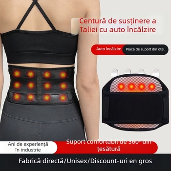 Banda de talie autoîncălzitoare cu magneți din turmalină, terapie cu infraroșu și placă din oțel pentru sprijin lombar