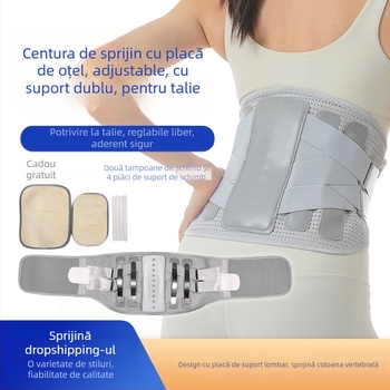 Banda de susținere a taliei din nylon pentru adulți, protecție talie cu dublă compresie, pentru badminton