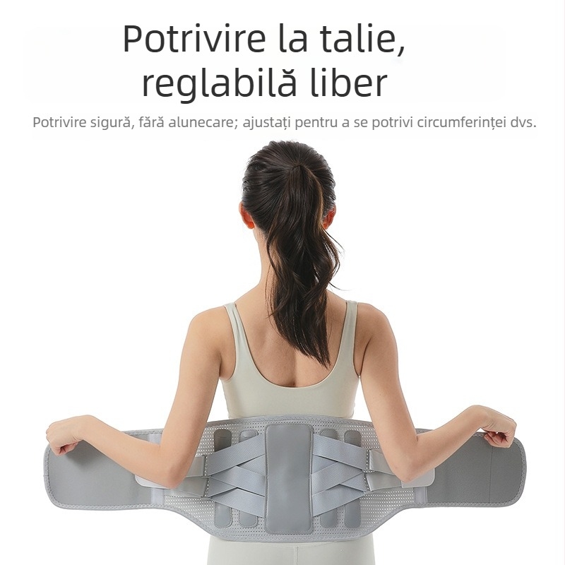 Banda de susținere a taliei din nylon pentru adulți, protecție talie cu dublă compresie, pentru badminton