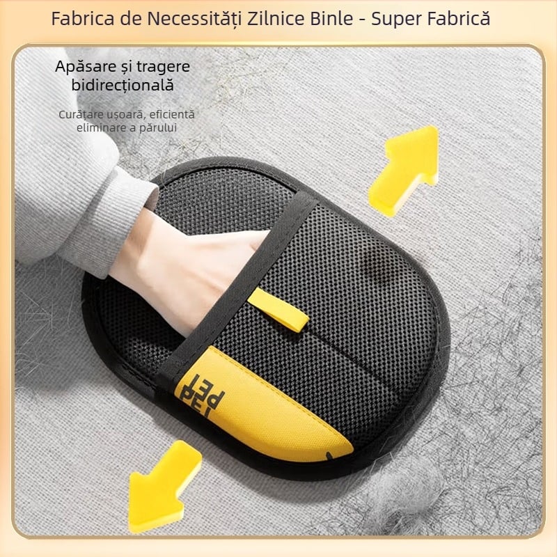 Thing island Mănușă de îndepărtare a părului cu încărcătură statică pentru animale de companie — periere bidirecțională, perie circulară pentru păr, pentru pisică cu blană scurtă