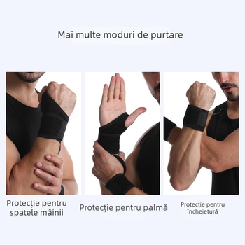 Bandaj de încheietură respirabil din Okcloth cu Velcro, curea reglabilă, pentru haltere și sporturi cu rachetă