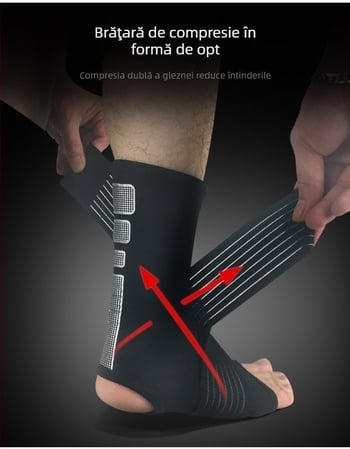 Protecție gleznă cu compresie, din cauciuc, pentru adulți, pentru fotbal, utilizare în exterior