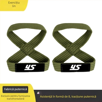 YUESHUN bandă de încheietură pentru ridicare cu bara – poliester, protecție a încheieturii, anti-alunecare, bandă de antrenament îngroșată, prindere puternică