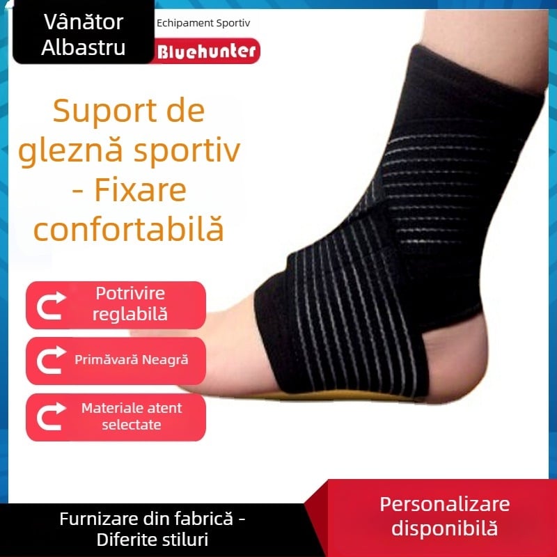 Blue Hunter protecție gleznă din latex, bandă respirabilă pentru fotbal