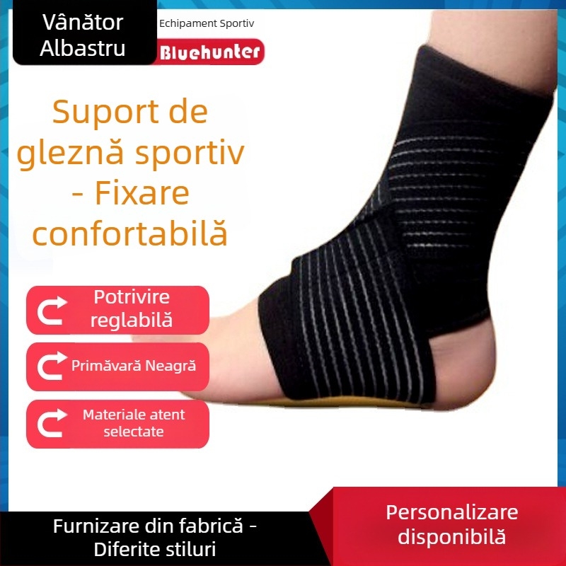 Blue Hunter protecție gleznă din latex, bandă respirabilă pentru fotbal