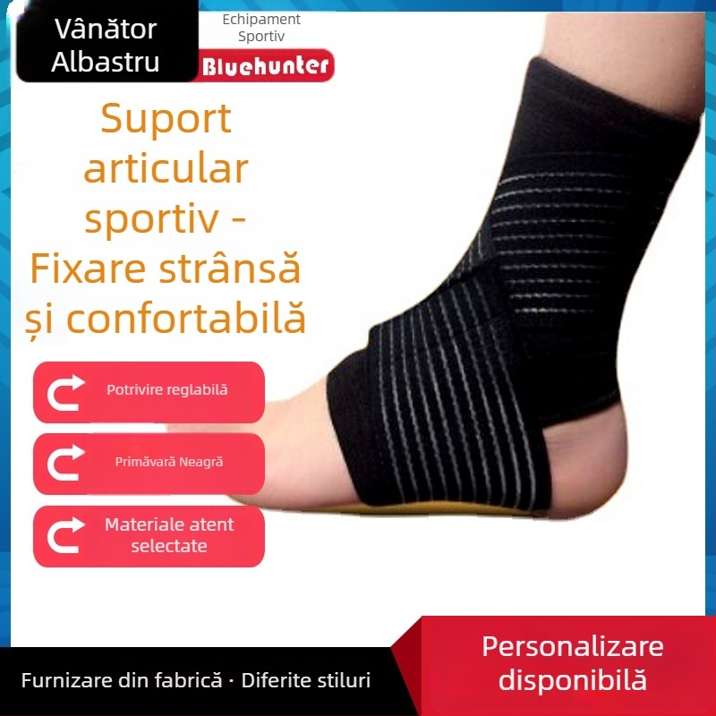 Blue Hunter protecție gleznă din latex, bandă respirabilă pentru fotbal