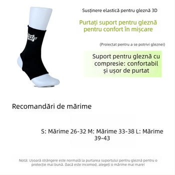 Taekabin Protecție gleznă pentru box – fibre de poliester, anti-entorsă, anti-derapant