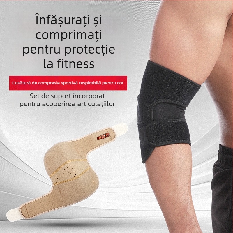 Protecție de cot respirabilă, reglabilă, pentru sporturi precum baschet, tenis și badminton