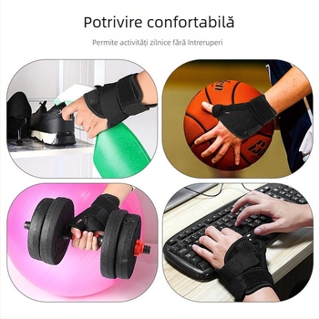 Opritor de încheietură cu susținere dublă pentru recuperare sportivă, curea reglabilă, universal pentru mâna stângă/dreaptă, fixare entorse
