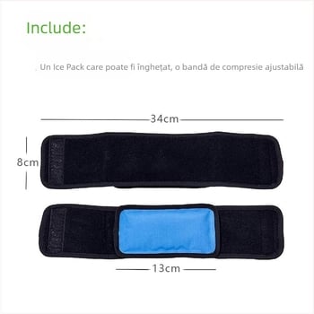 Orteză de gleznă cu gel pentru terapie caldă/rece, fibre de poliester, pentru adulți, alpinism