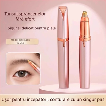 Friendly trimmer electric pentru sprâncene, reîncărcabil, cu modelare automată a sprâncenelor, universal, material ABS