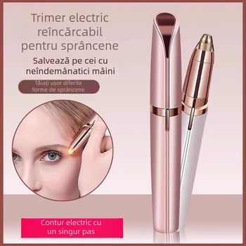 Friendly trimmer electric pentru sprâncene, reîncărcabil, cu modelare automată a sprâncenelor, universal, material ABS