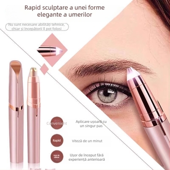 Friendly trimmer electric pentru sprâncene, reîncărcabil, cu modelare automată a sprâncenelor, universal, material ABS