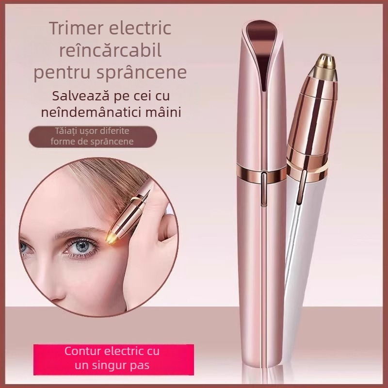 Friendly trimmer electric pentru sprâncene, reîncărcabil, cu modelare automată a sprâncenelor, universal, material ABS