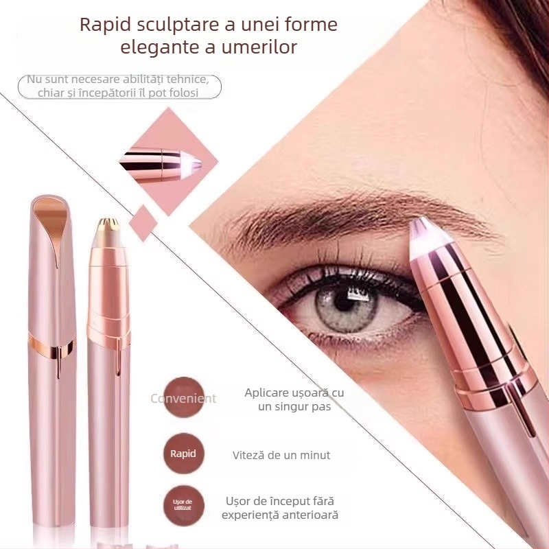 Friendly trimmer electric pentru sprâncene, reîncărcabil, cu modelare automată a sprâncenelor, universal, material ABS