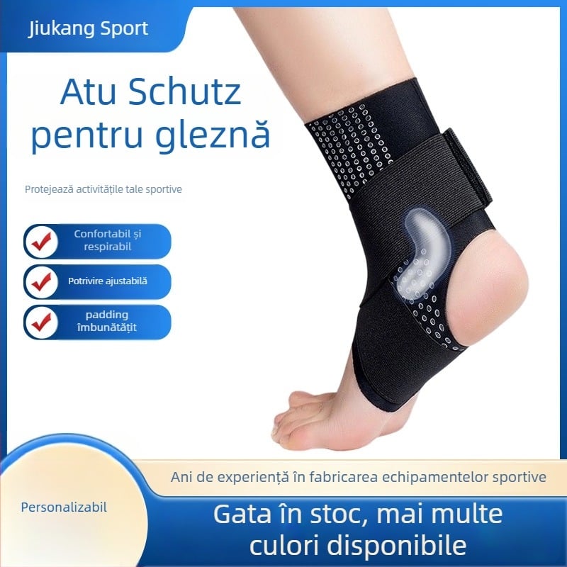 Ortheză de gleznă sport, cu compresie elastică respirabilă, din Spandex, pentru adulți, potrivită pentru baschet