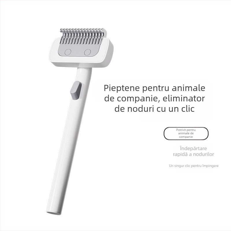 Shengbangrong Pensă de îngrijire animale – Deshedding pentru pisici cu păr lung, oțel inoxidabil, cap pătrat, cod produs AL