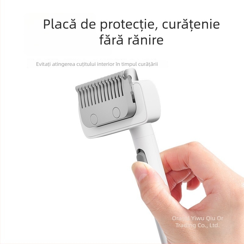Shengbangrong Pensă de îngrijire animale – Deshedding pentru pisici cu păr lung, oțel inoxidabil, cap pătrat, cod produs AL
