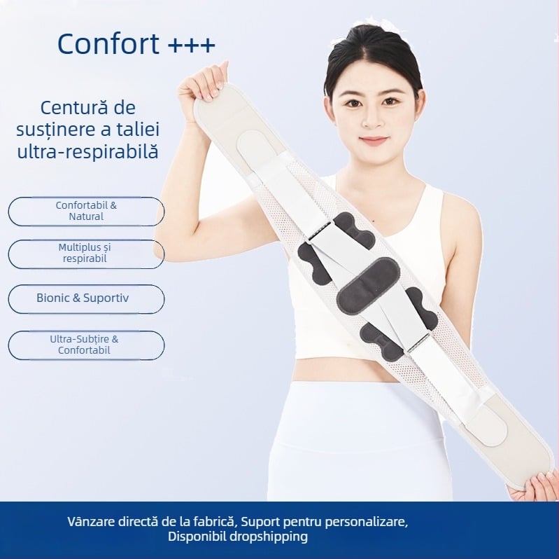 Protector talie din Spandex cu suport lombar și placă metalică – Unisex, potrivit pentru alergare, badminton, fitness