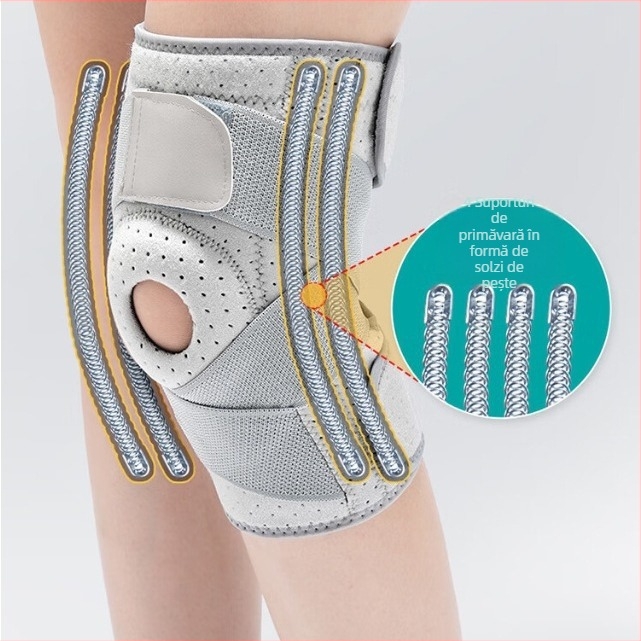 Protecții pentru genunchi — universale, din cauciuc și poliester, protecție patelară, potrivite pentru alpinism