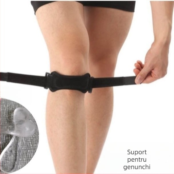 Protecții pentru genunchi cu silicon și OKCloth – pentru adulți, potrivite pentru baschet și ciclism, protejează articulația genunchiului
