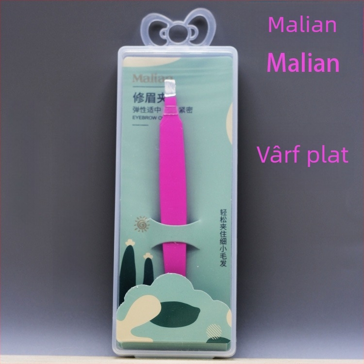 Pensete pentru sprâncene – oțel inoxidabil, vârfuri înclinate și plate, Mary'an